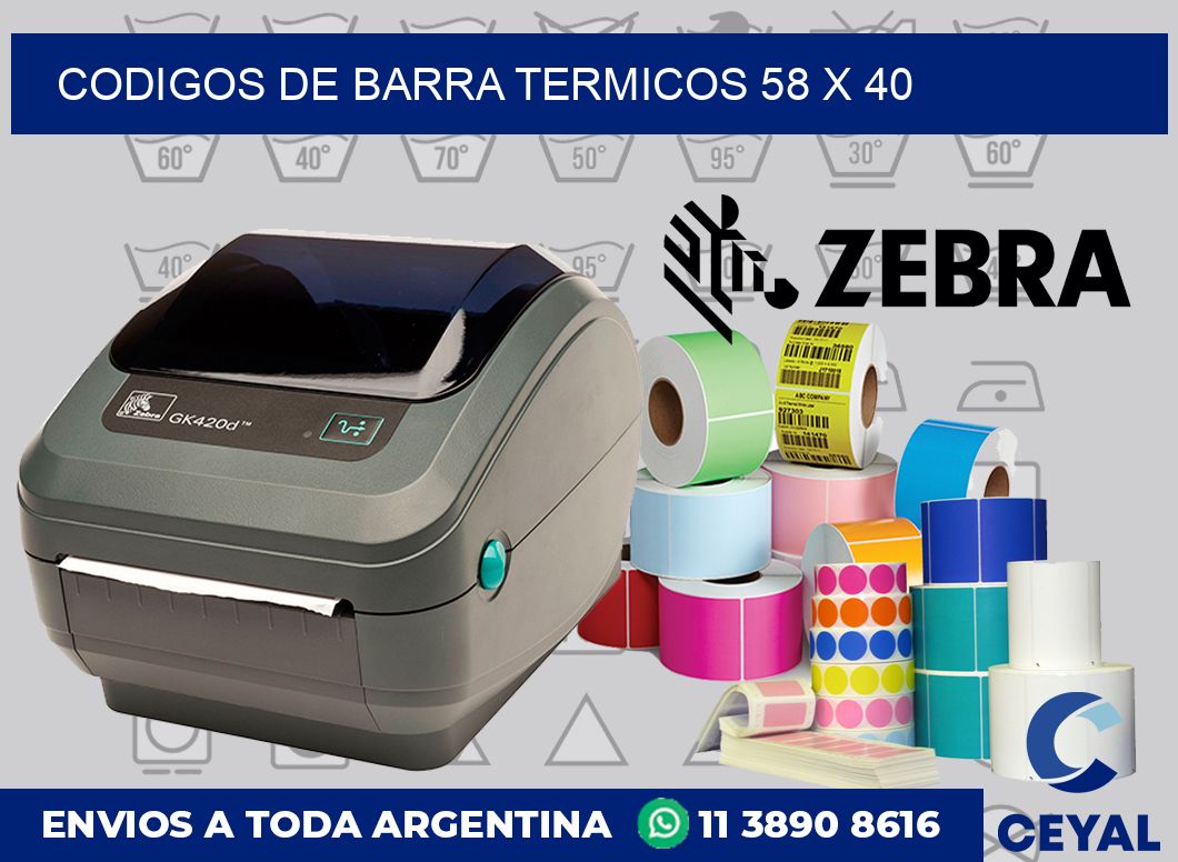 Codigos de barra termicos 58 x 40