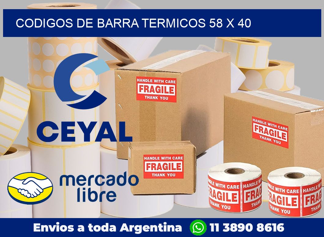 Codigos de barra termicos 58 x 40
