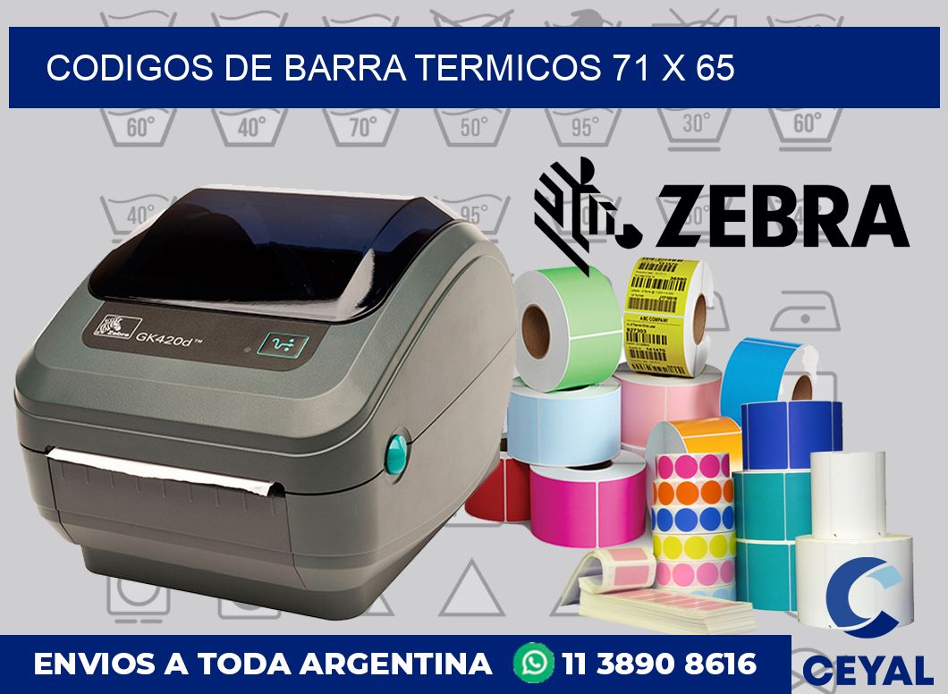 Codigos de barra termicos 71 x 65