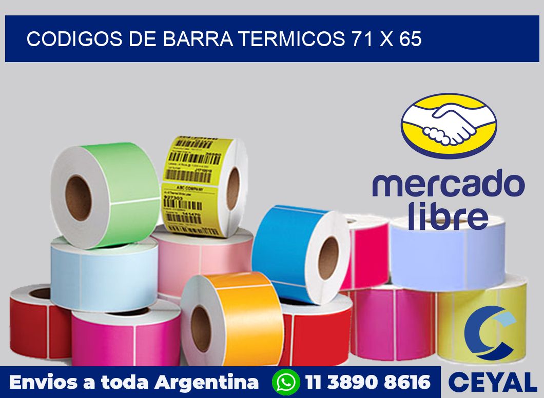 Codigos de barra termicos 71 x 65