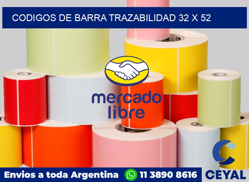 Codigos de barra trazabilidad 32 x 52