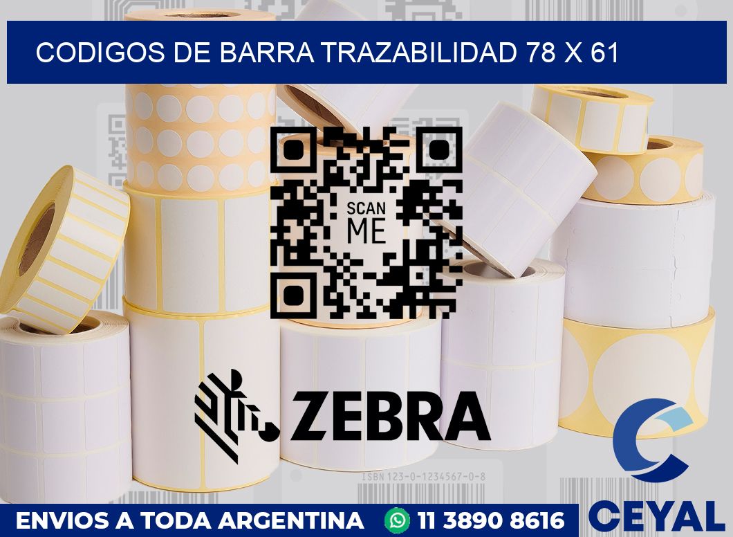 Codigos de barra trazabilidad 78 x 61