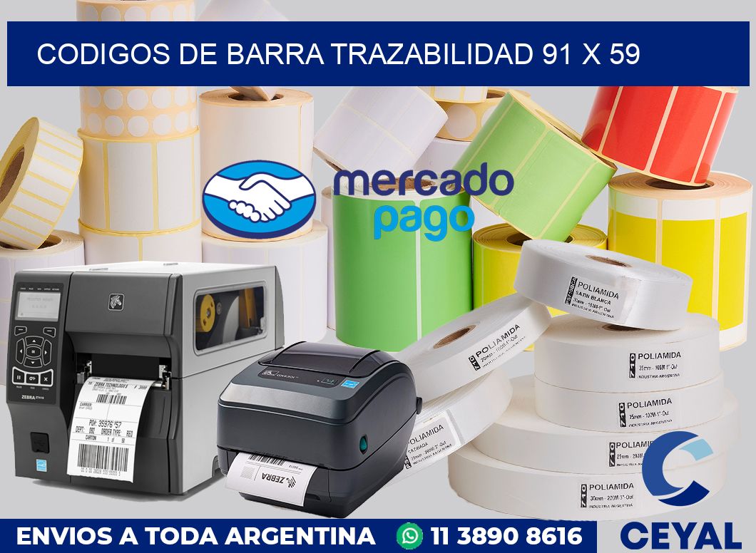Codigos de barra trazabilidad 91 x 59