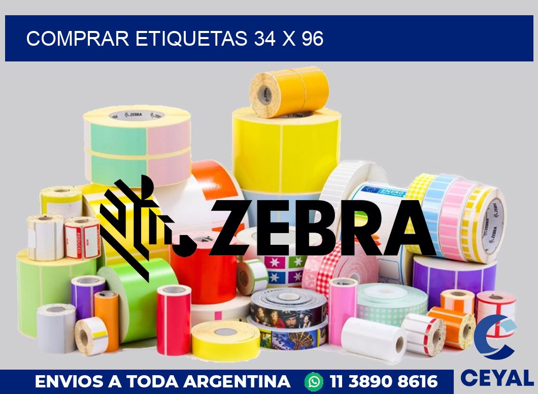 Comprar etiquetas 34 x 96