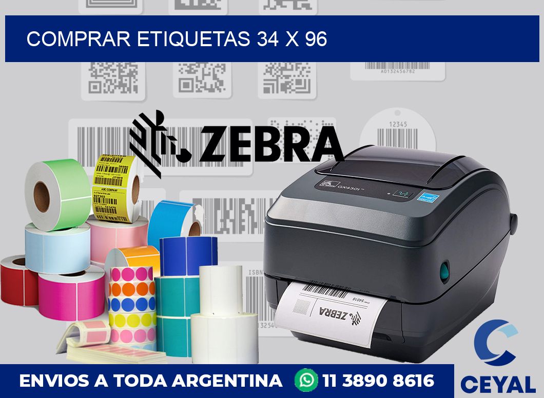Comprar etiquetas 34 x 96