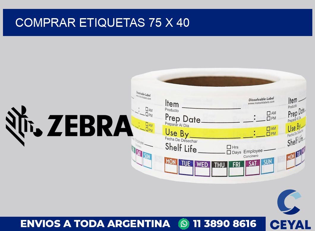 Comprar etiquetas 75 x 40