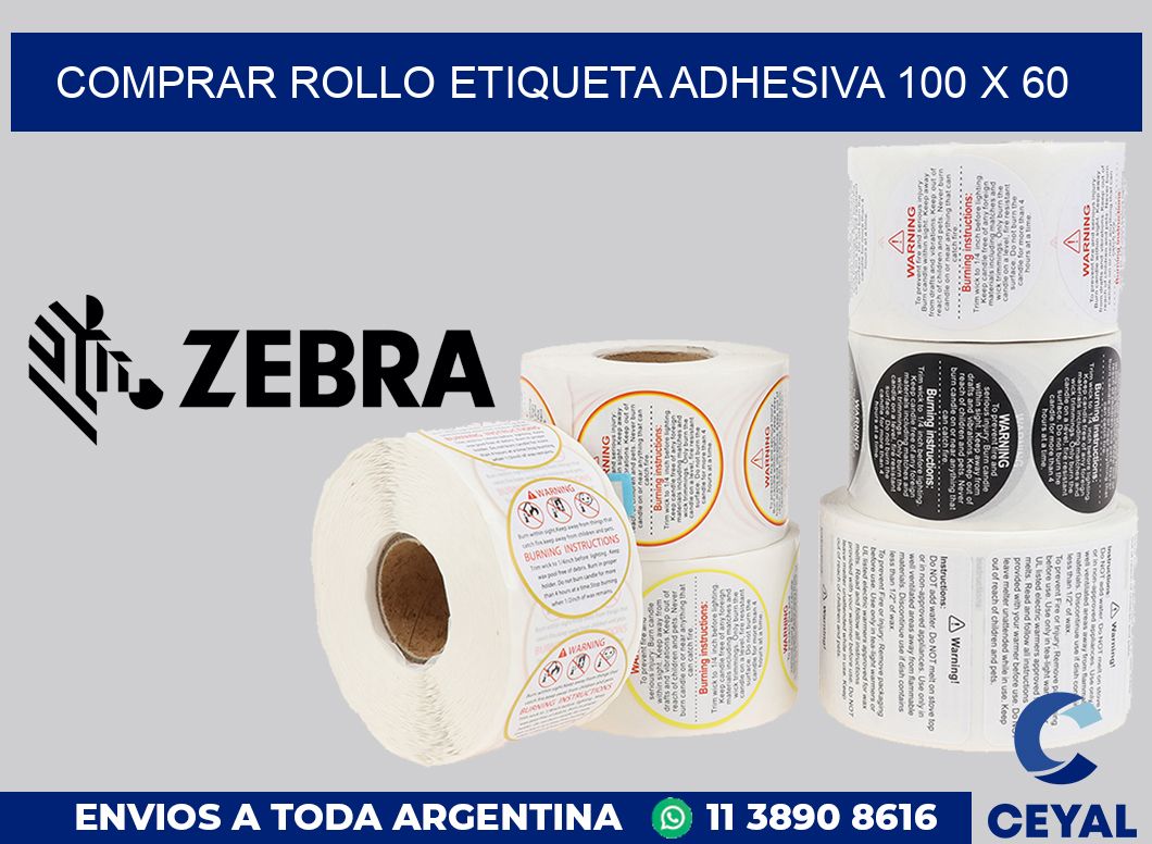 Comprar rollo etiqueta adhesiva 100 x 60