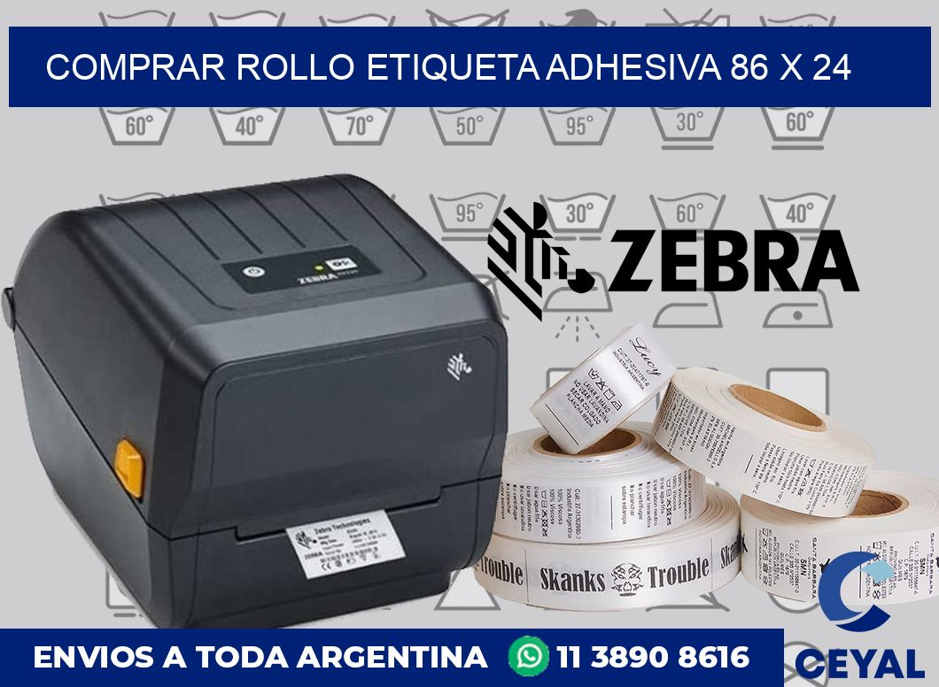 Comprar rollo etiqueta adhesiva 86 x 24