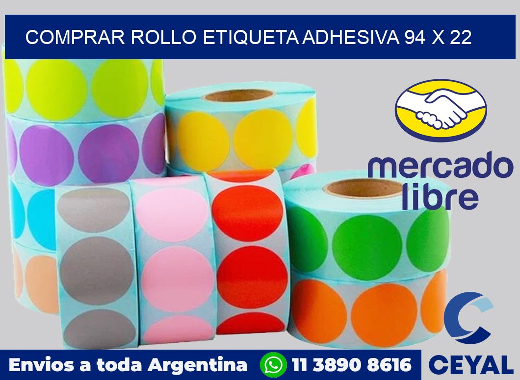 Comprar rollo etiqueta adhesiva 94 x 22