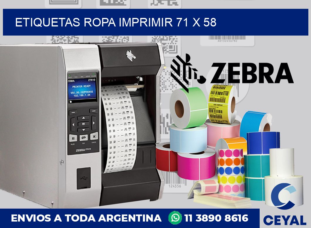 Etiquetas ropa imprimir 71 x 58