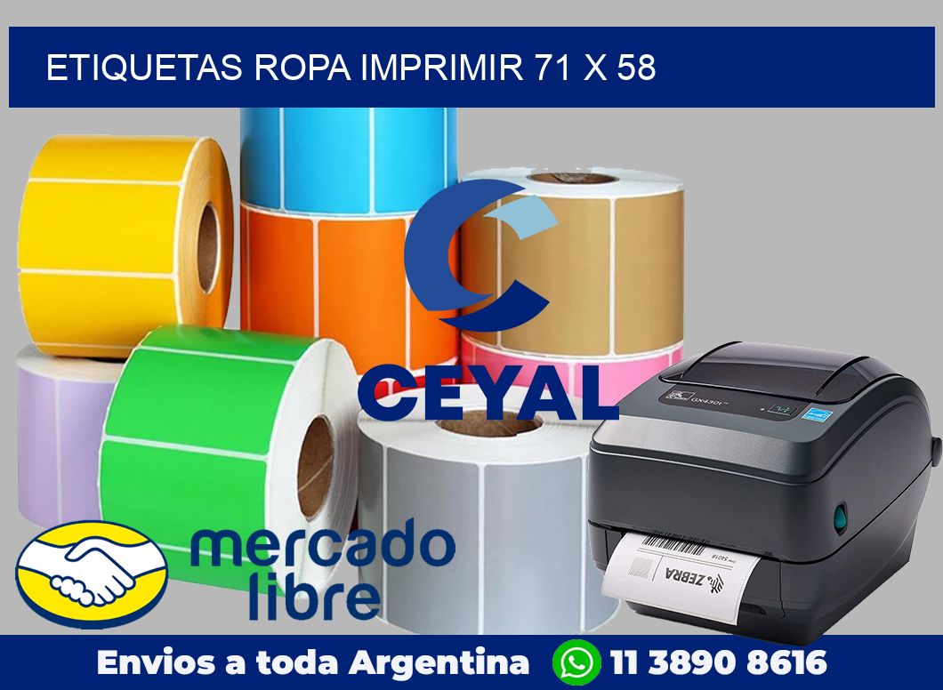 Etiquetas ropa imprimir 71 x 58