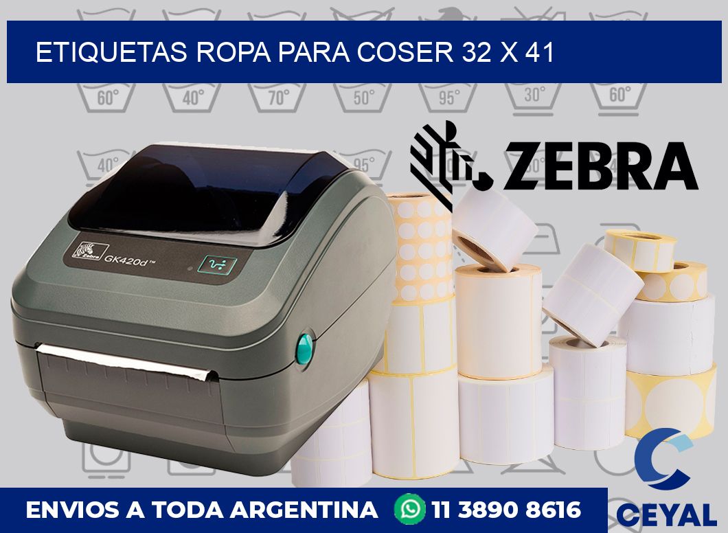 Etiquetas ropa para coser 32 x 41