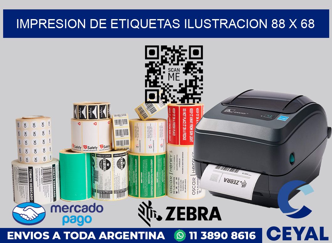 Impresion de etiquetas ilustracion 88 x 68