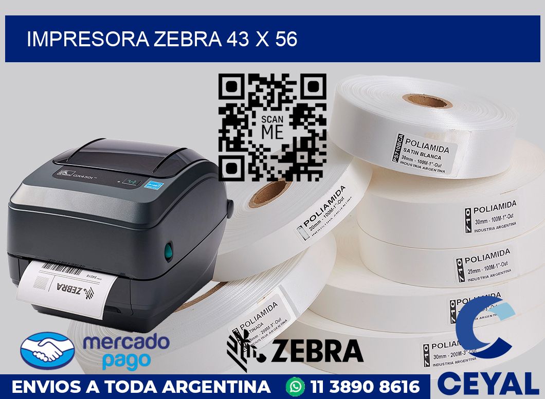 Impresora Zebra 43 x 56