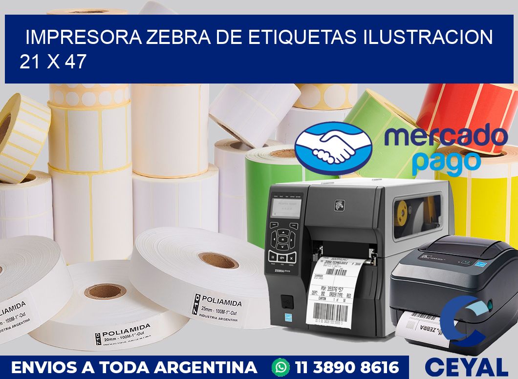 Impresora Zebra de etiquetas ilustracion 21 x 47
