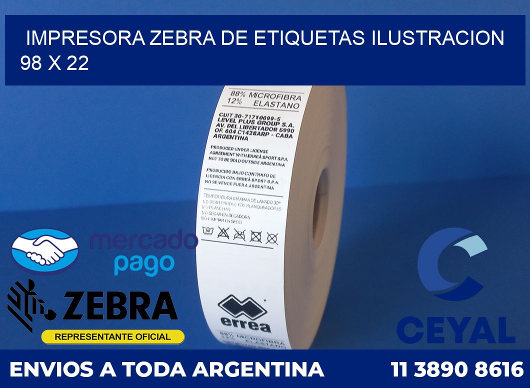 Impresora Zebra de etiquetas ilustracion 98 x 22