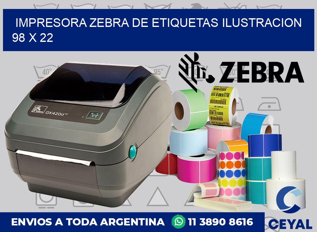 Impresora Zebra de etiquetas ilustracion 98 x 22