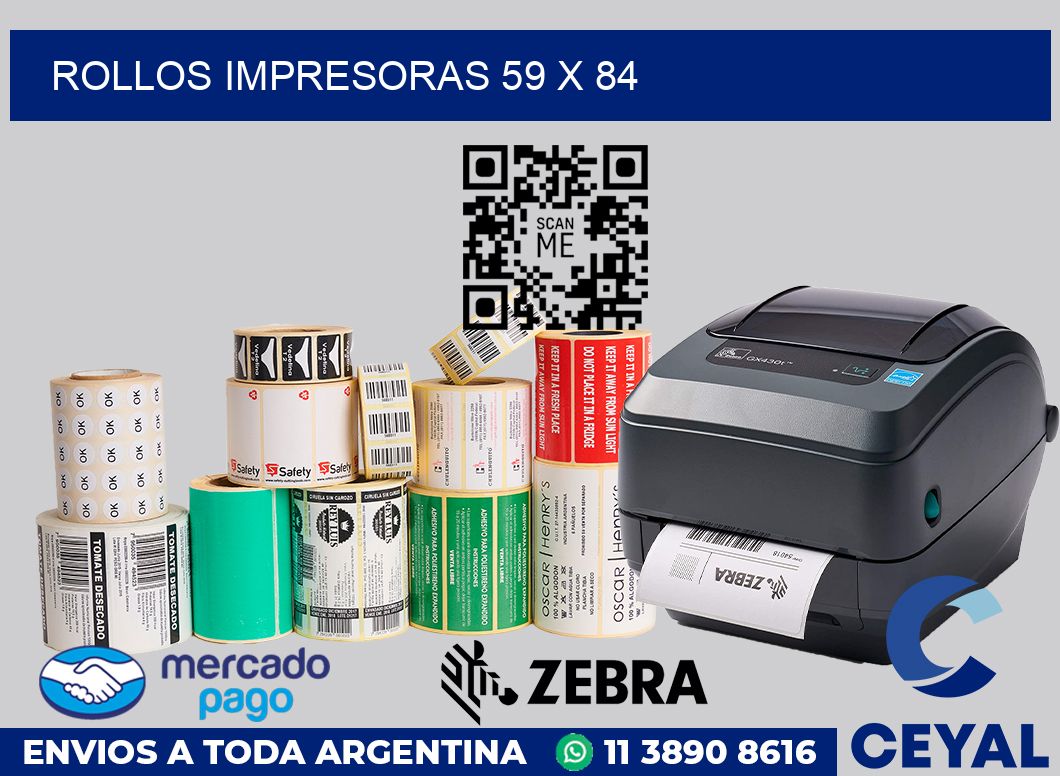 Rollos impresoras 59 x 84