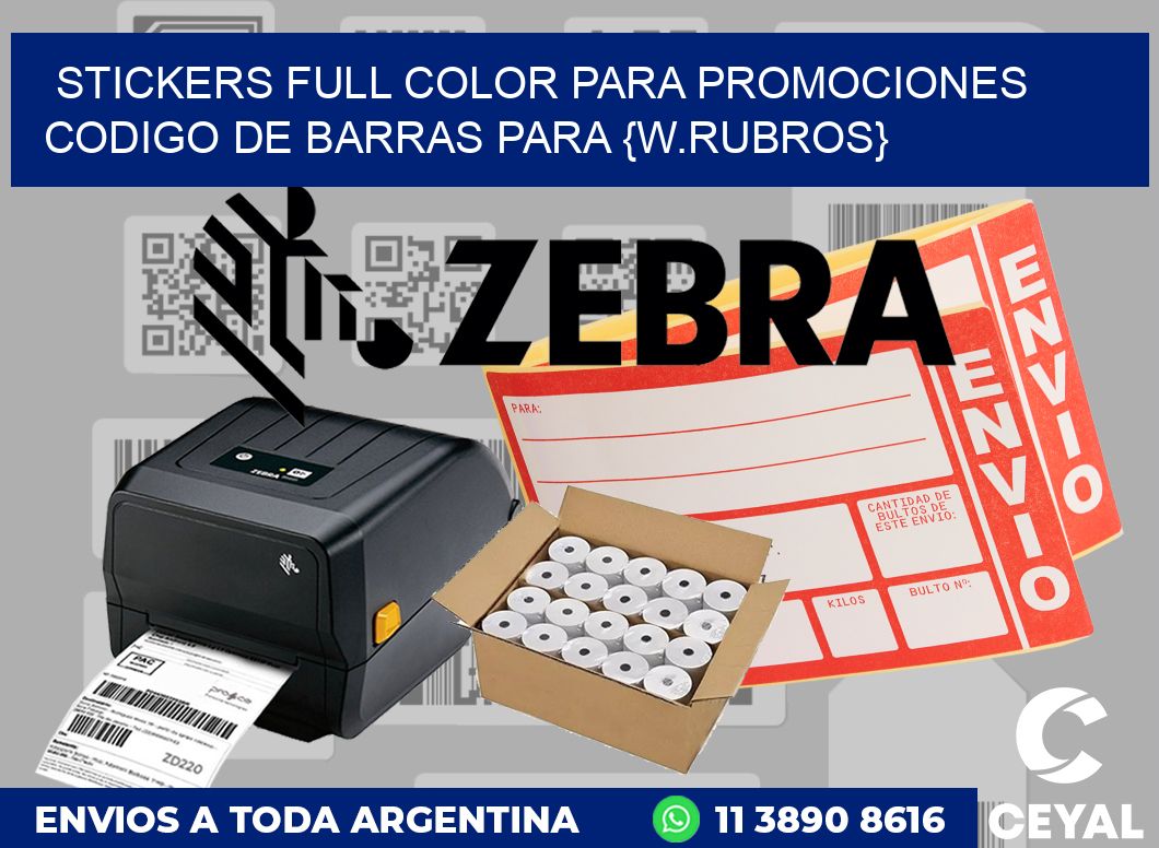STICKERS FULL COLOR PARA PROMOCIONES Codigo de barras para Fábrica metalúrgica