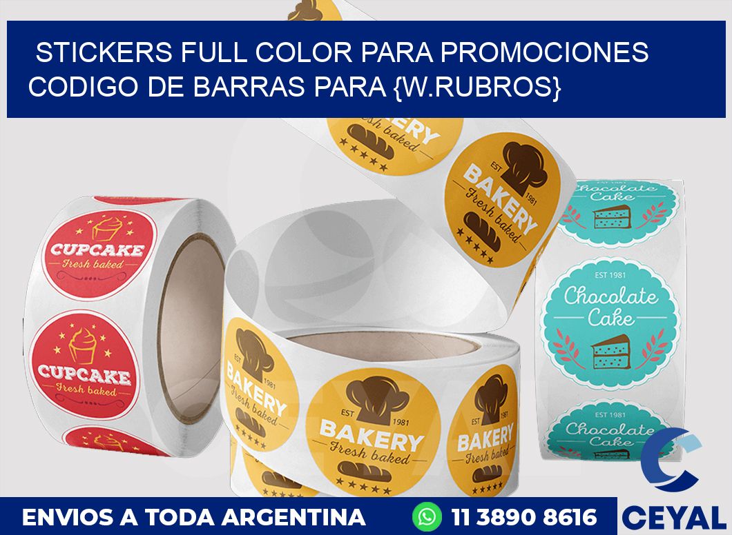 STICKERS FULL COLOR PARA PROMOCIONES Codigo de barras para electronica