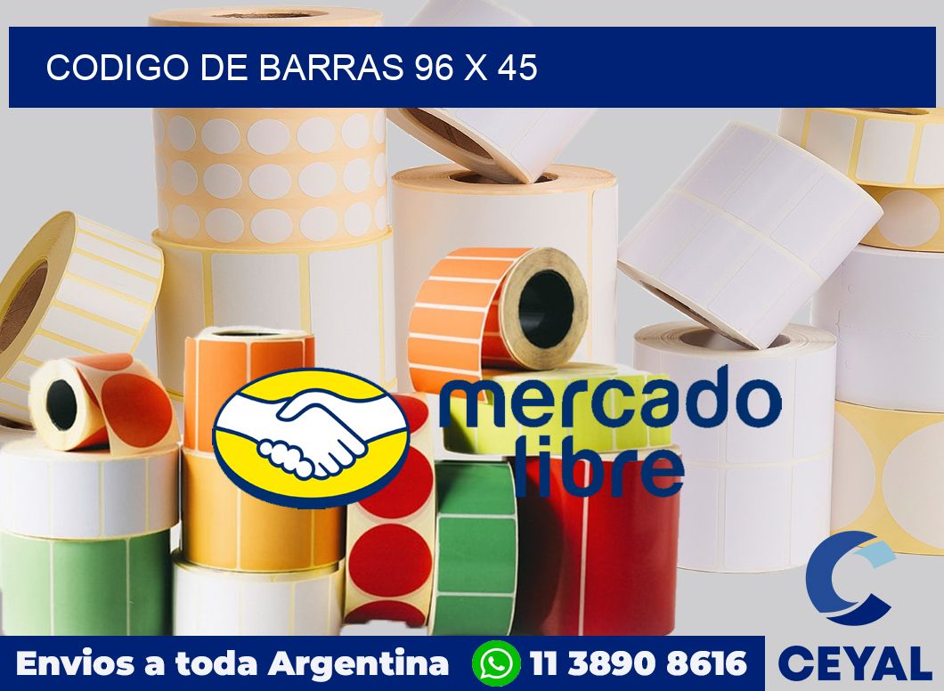 codigo de barras 96 x 45