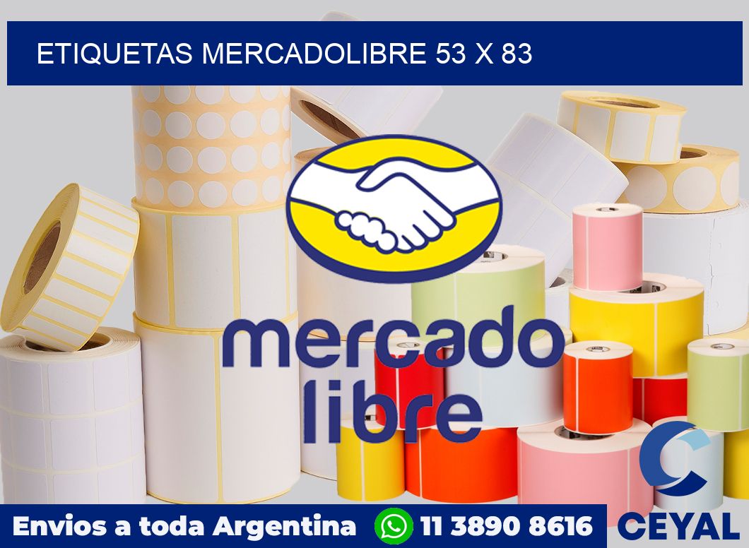 etiquetas mercadolibre 53 x 83
