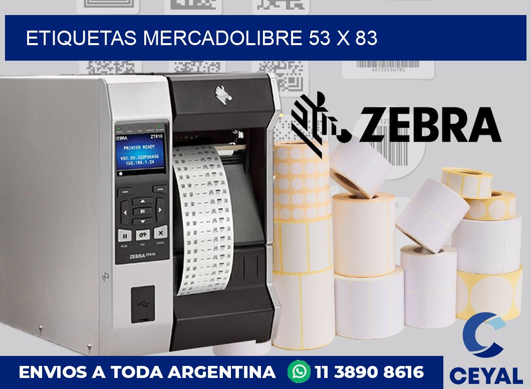 etiquetas mercadolibre 53 x 83
