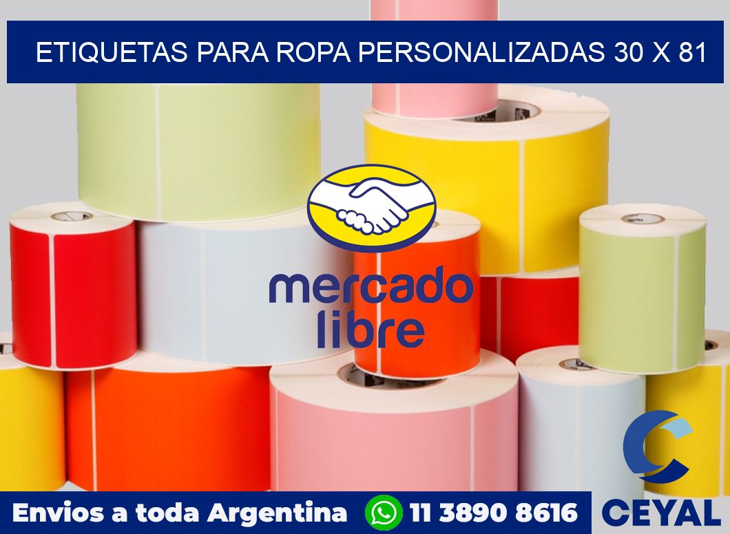 etiquetas para ropa personalizadas 30 x 81