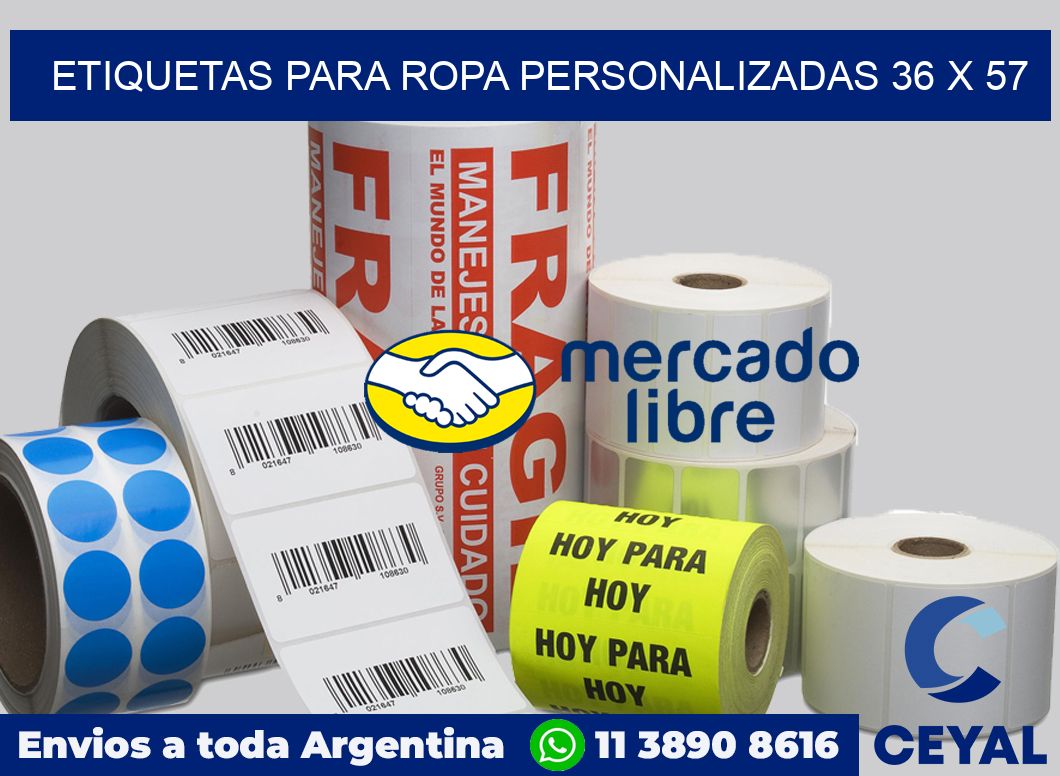 etiquetas para ropa personalizadas 36 x 57