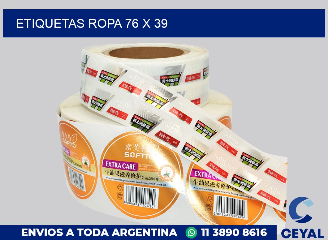 etiquetas ropa 76 x 39