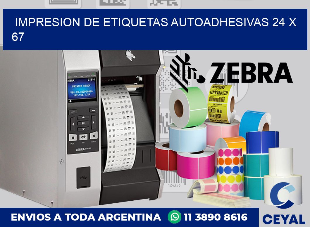 impresion de etiquetas autoadhesivas 24 x 67