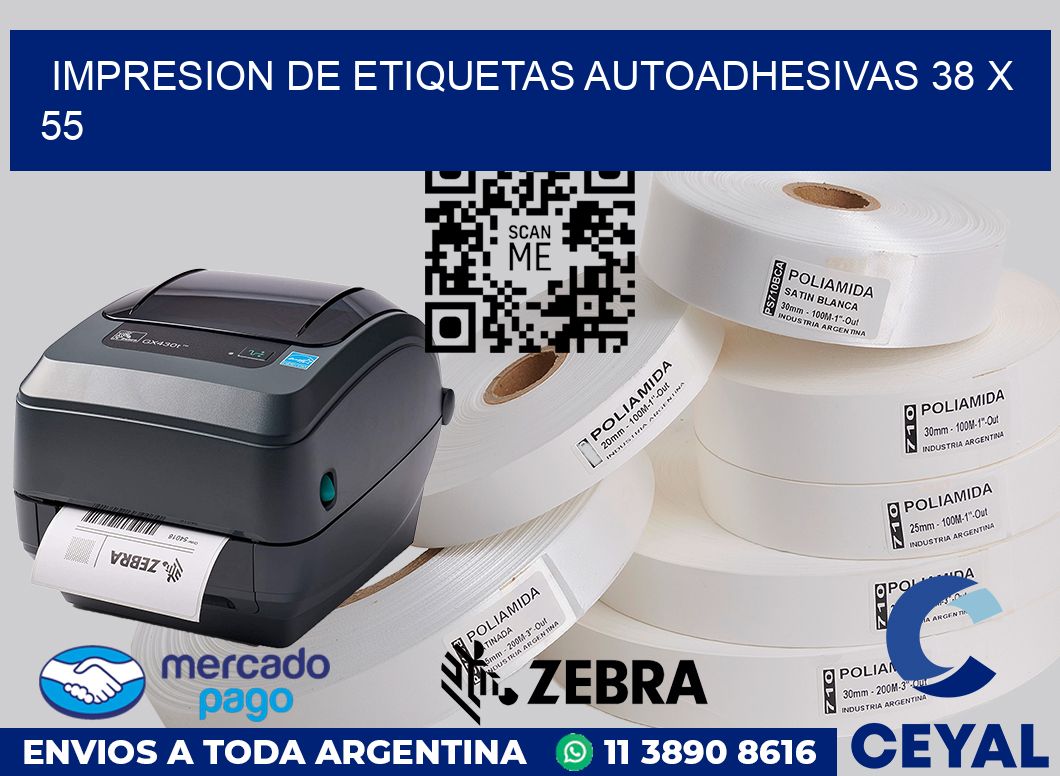 impresion de etiquetas autoadhesivas 38 x 55