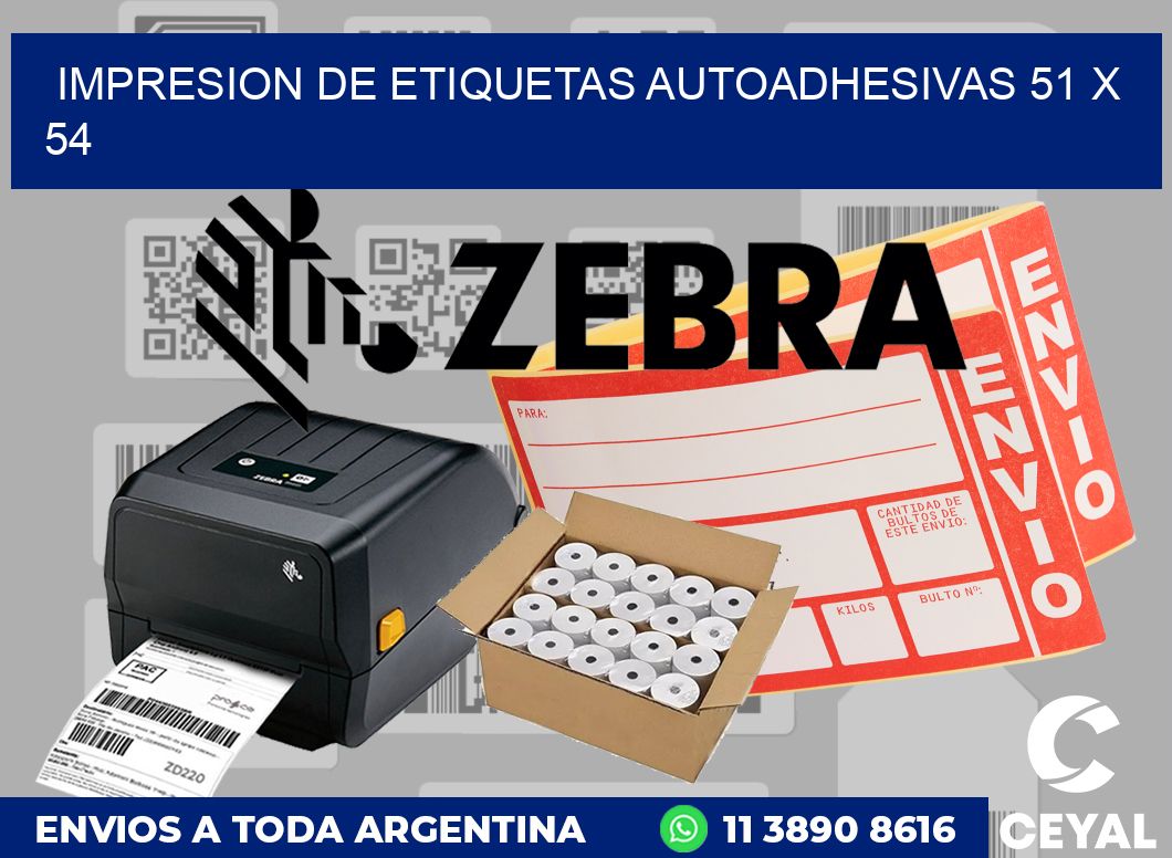 impresion de etiquetas autoadhesivas 51 x 54