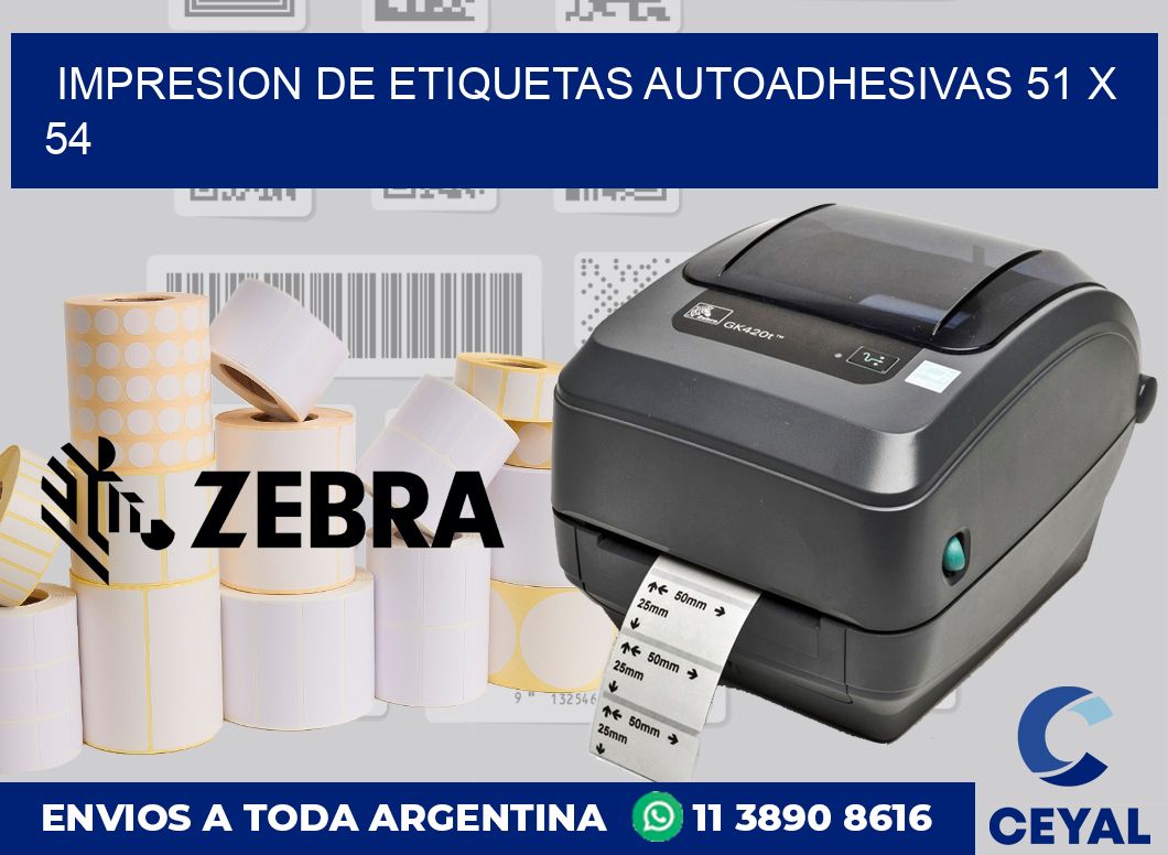 impresion de etiquetas autoadhesivas 51 x 54
