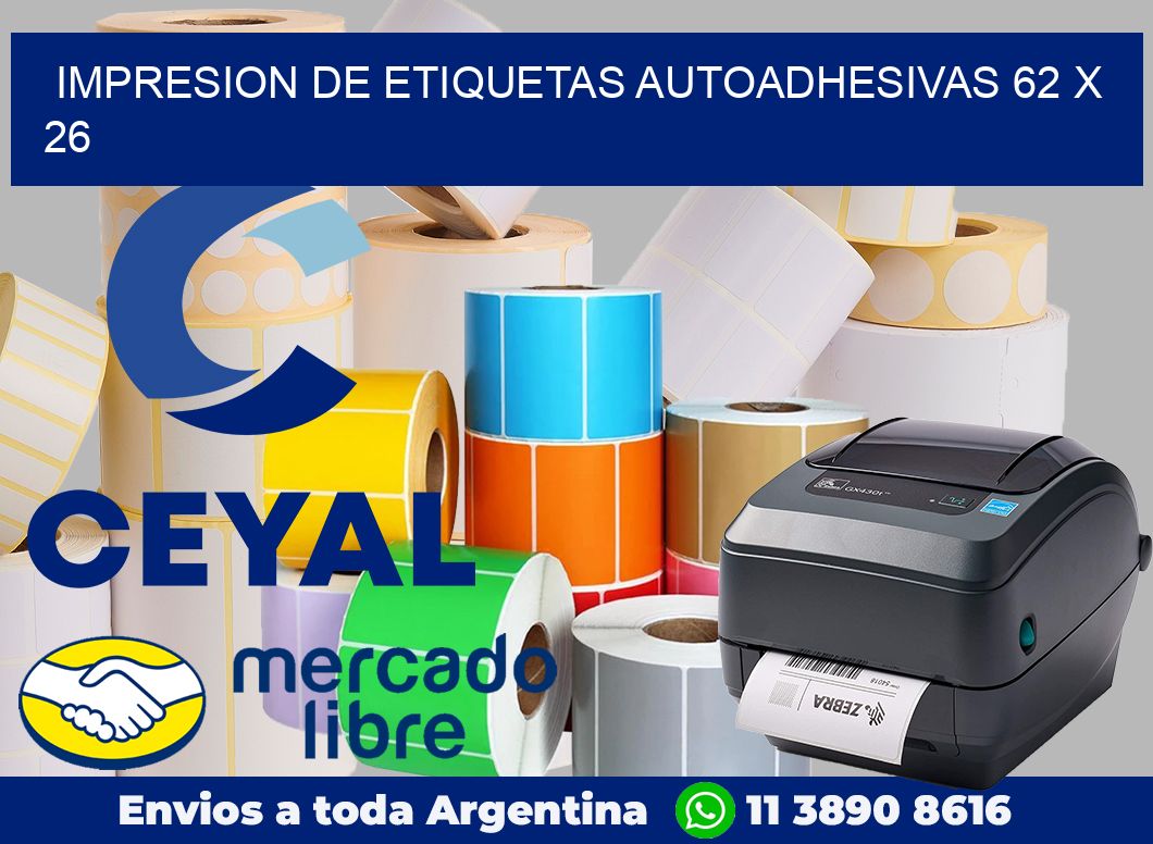impresion de etiquetas autoadhesivas 62 x 26