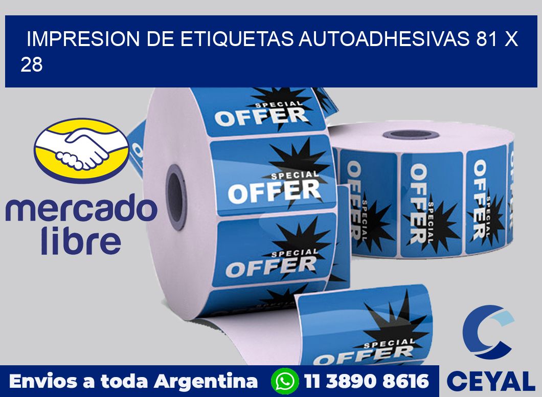 impresion de etiquetas autoadhesivas 81 x 28