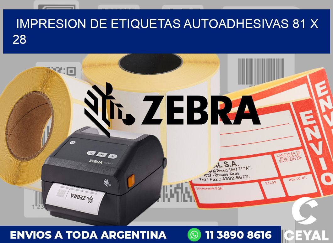 impresion de etiquetas autoadhesivas 81 x 28