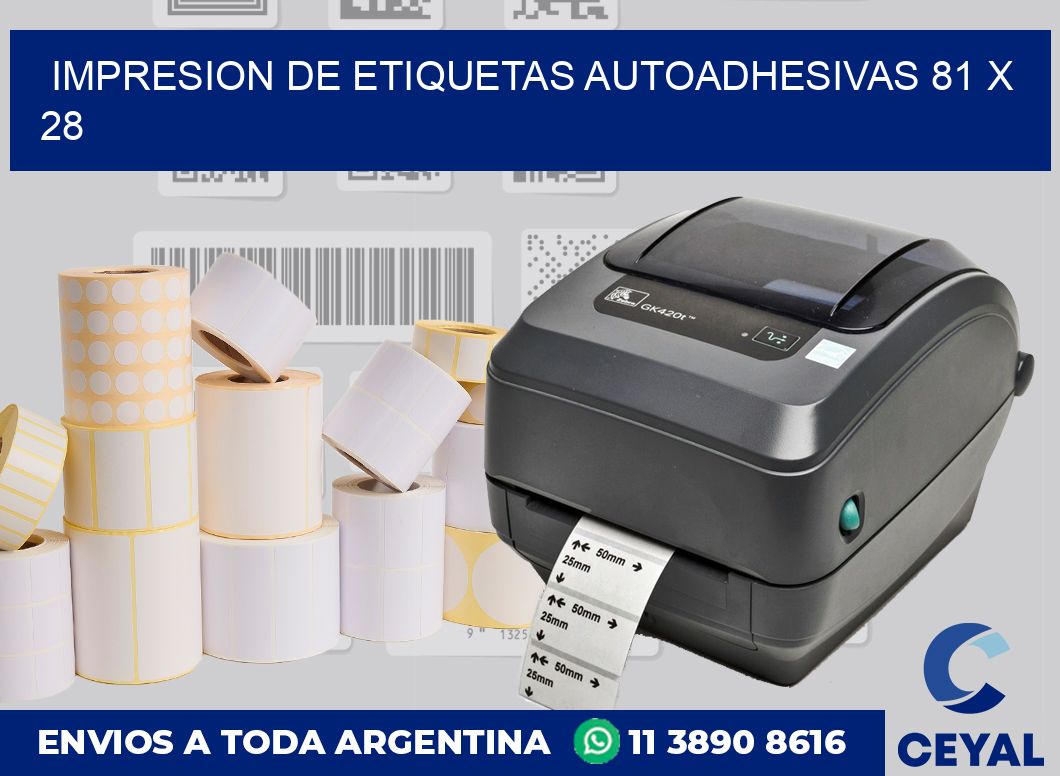 impresion de etiquetas autoadhesivas 81 x 28