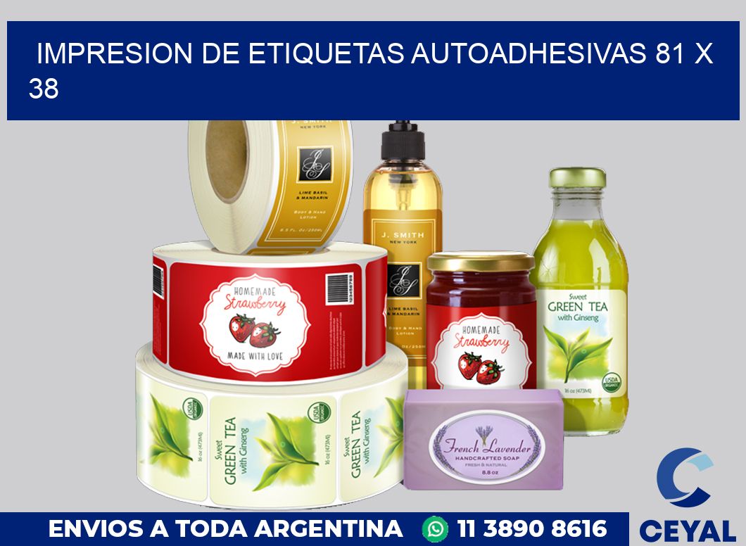 impresion de etiquetas autoadhesivas 81 x 38