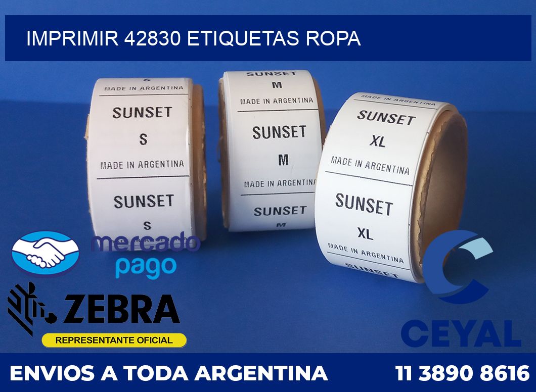 imprimir 42830 etiquetas ropa