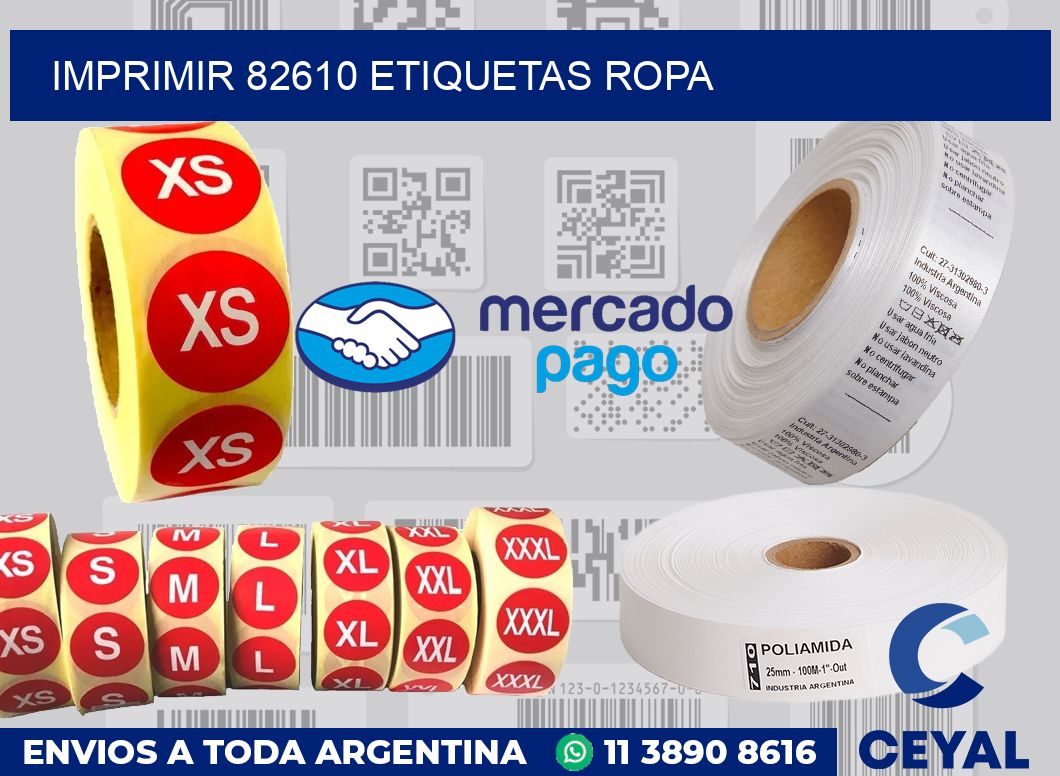 imprimir 82610 etiquetas ropa