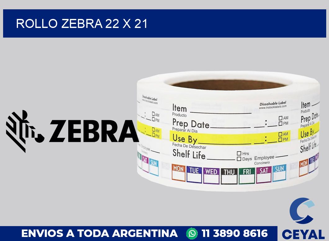 rollo zebra 22 x 21