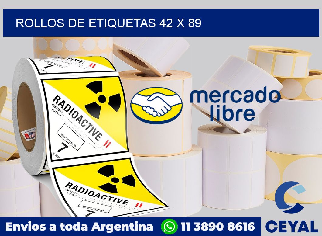 rollos de etiquetas 42 x 89