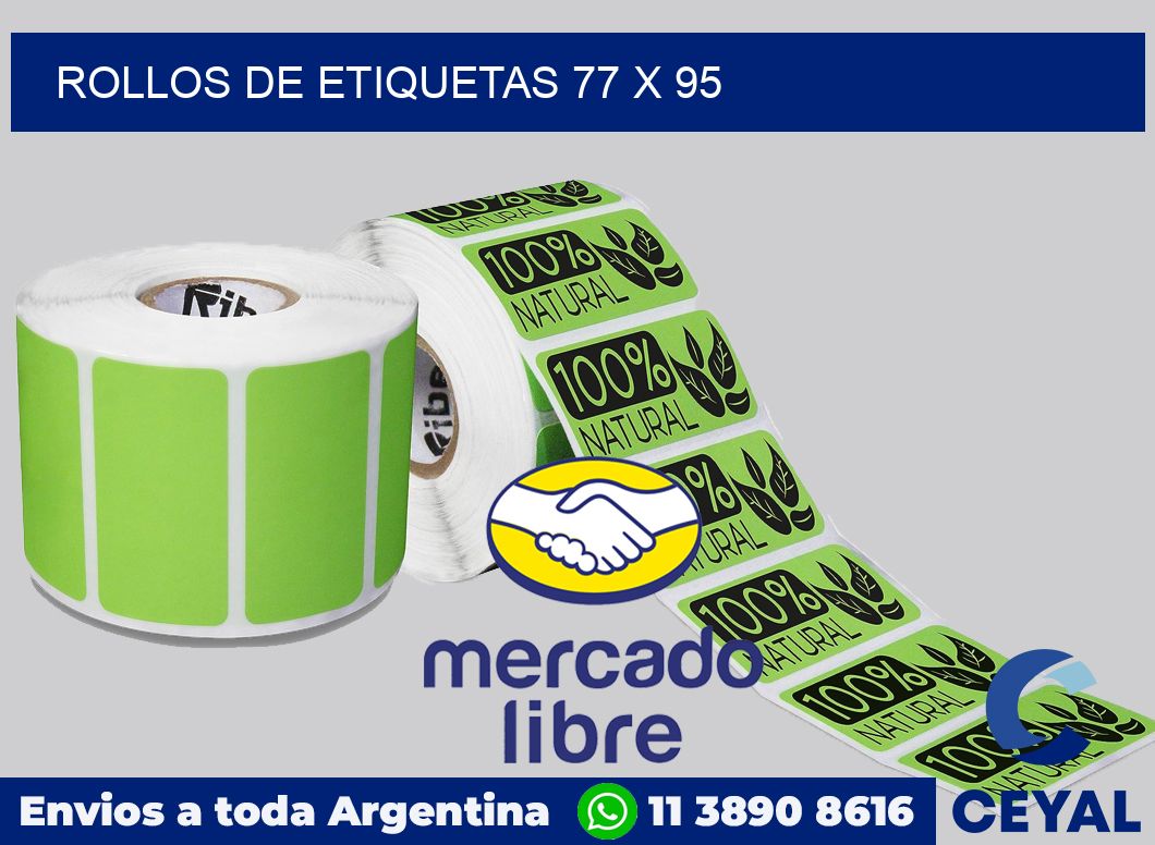 rollos de etiquetas 77 x 95