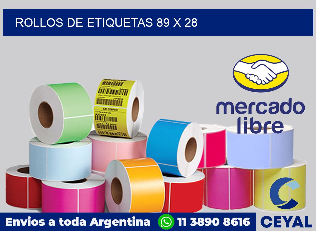 rollos de etiquetas 89 x 28