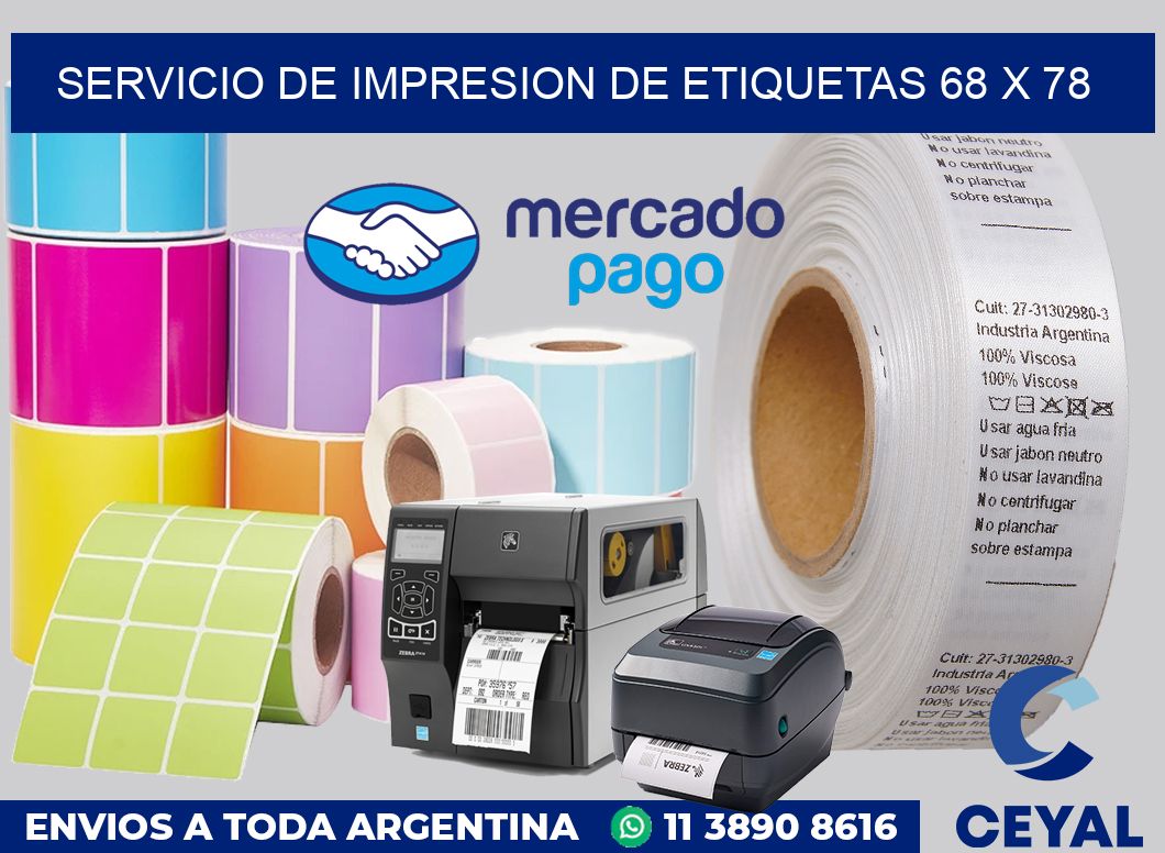 servicio de impresion de etiquetas 68 x 78