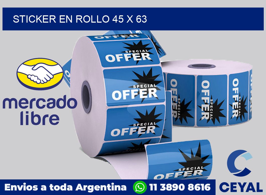 sticker en rollo 45 x 63