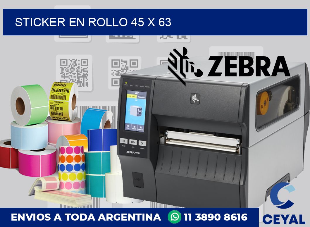 sticker en rollo 45 x 63