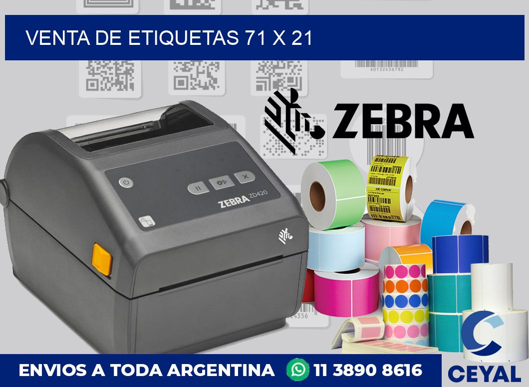venta de etiquetas 71 x 21