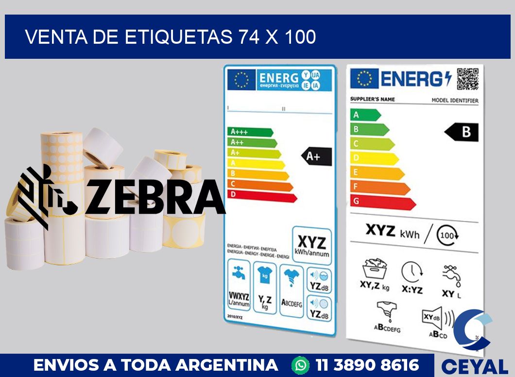 venta de etiquetas 74 x 100